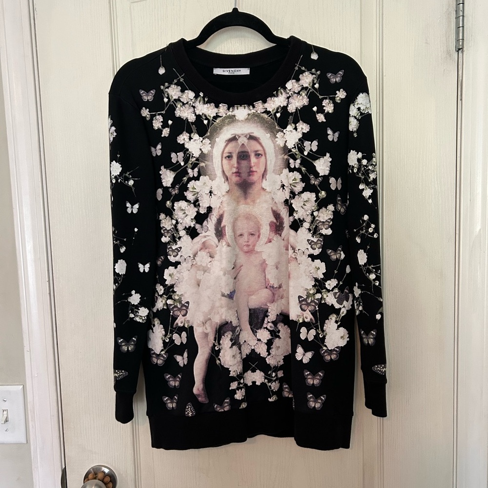 Givenchy Black Sweatshirt with Artistic Print